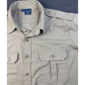 Propper XL Mens Tactical Shirt Button Up SHORT Sleeve‎ Work Utility Beige